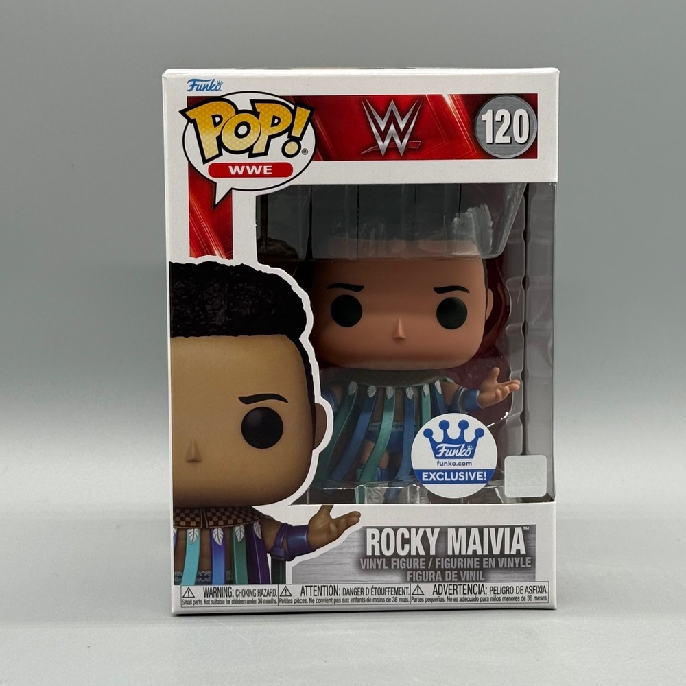 Funko Pop! WWE #120 Rocky Maivia The Rock Exclusive w/ Protector New *Vaulted*
